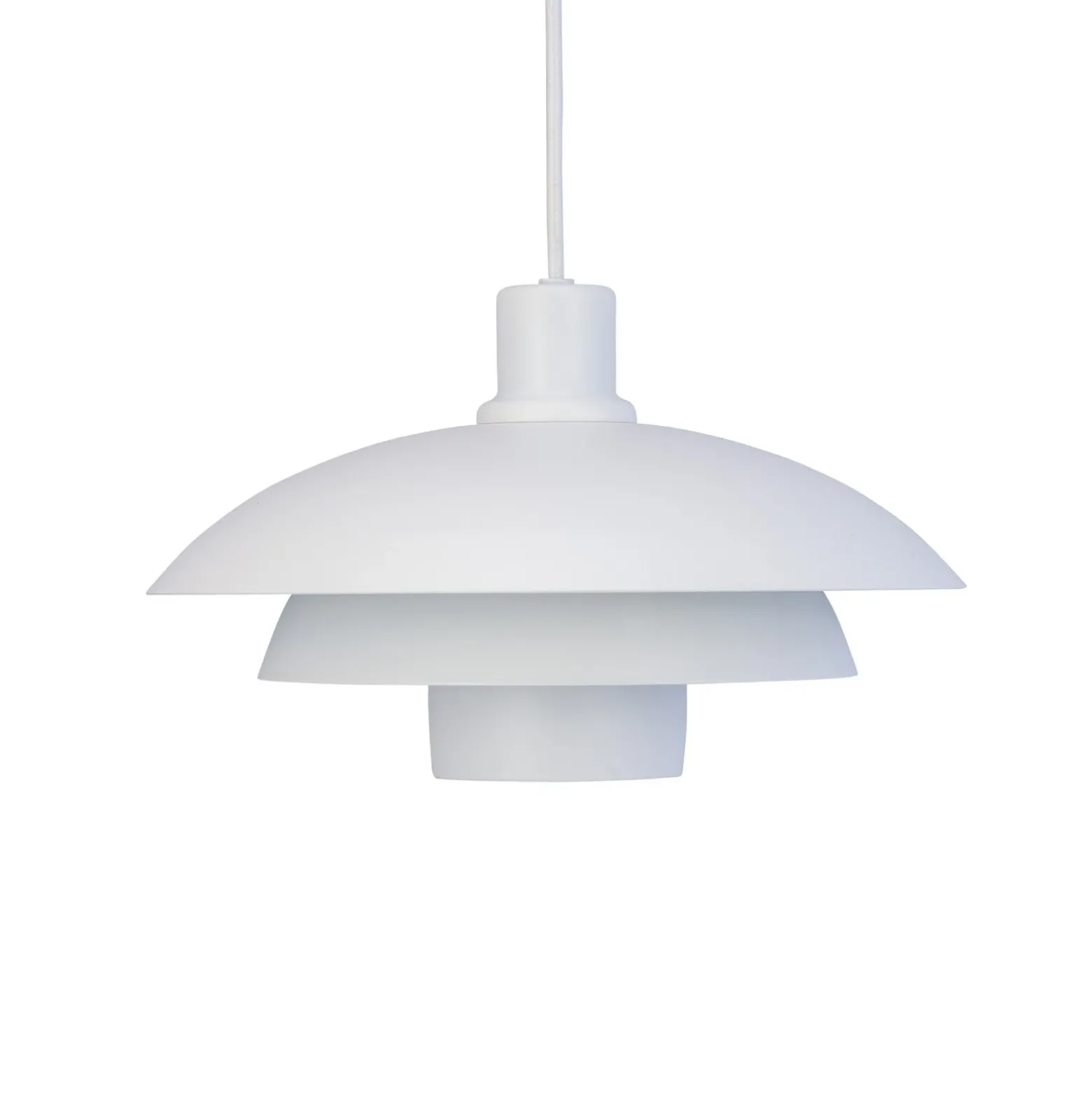 Lámpara colgante Morph de Dyberg Larsen, blanca, Ø 30 cm, metal