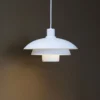 Lámpara colgante Morph de Dyberg Larsen, blanca, Ø 30 cm, metal