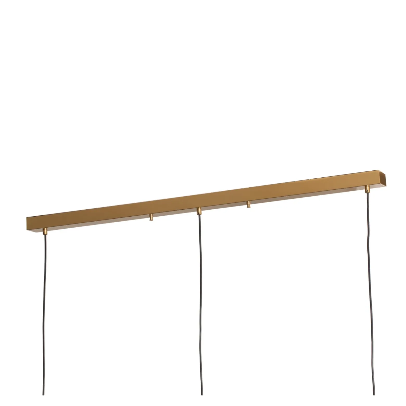 Lámpara colgante Muba, latón antiguo, longitud 120 cm, metal