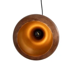 Lámpara colgante Muba, latón antiguo, longitud 120 cm, metal