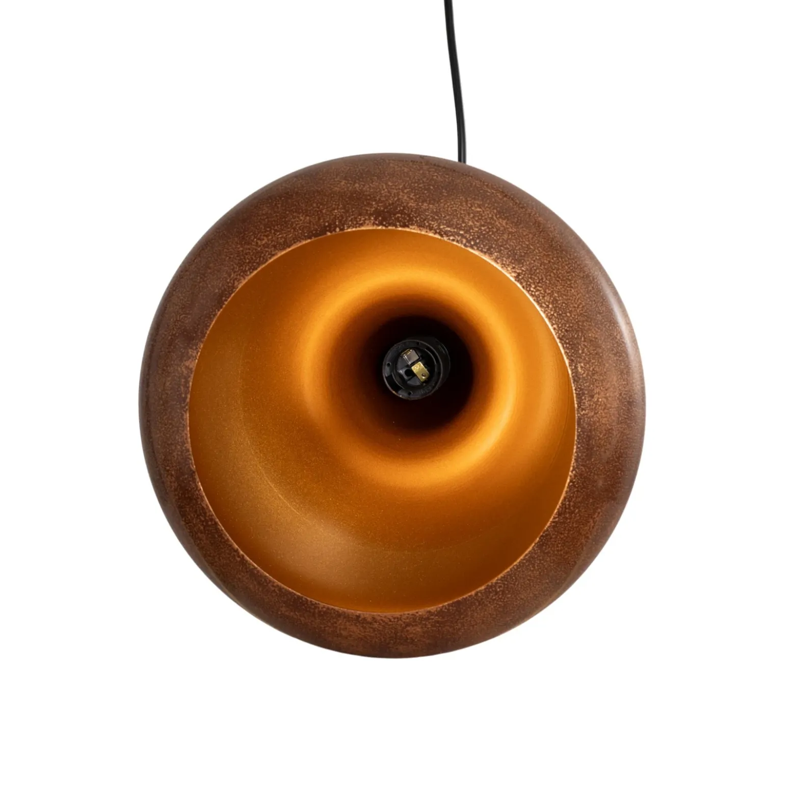 Lámpara colgante Muba, latón antiguo, longitud 120 cm, metal