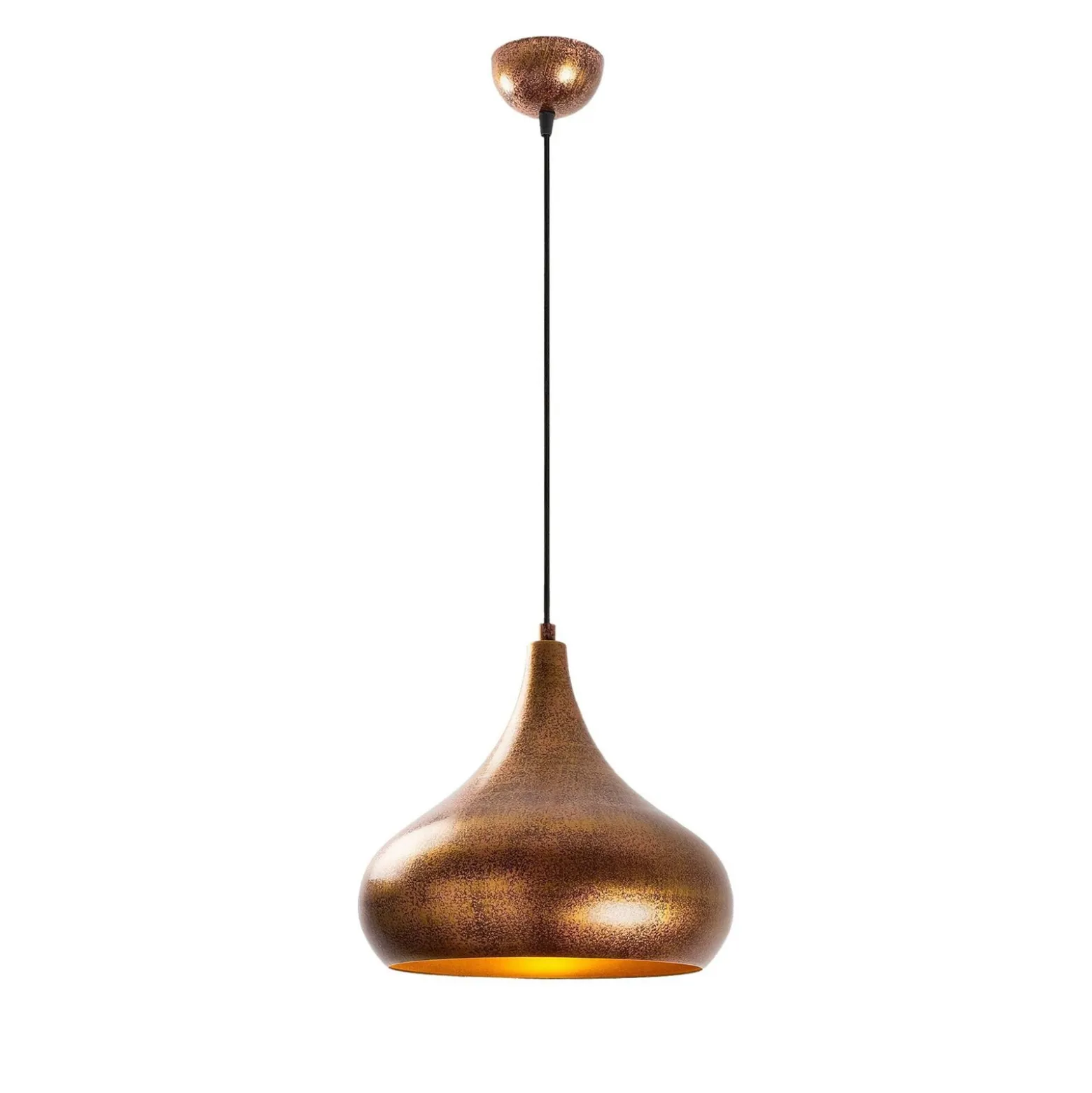 Lámpara colgante Muba 11550, latón bruñido, metal, Ø 26 cm
