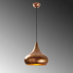 Lámpara colgante Muba 11550, latón bruñido, metal, Ø 26 cm