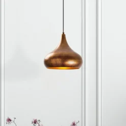 Lámpara colgante Muba 11550, latón bruñido, metal, Ø 26 cm
