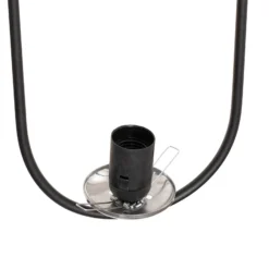 Lámpara colgante Mudoni, negro/blanco, vidrio, metal, E27