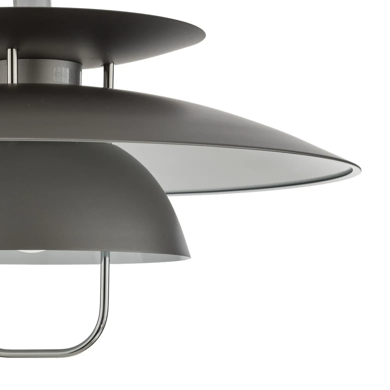 Lámpara colgante Nadija de Lindby, gris, 43 cm, regulable en altura, E27