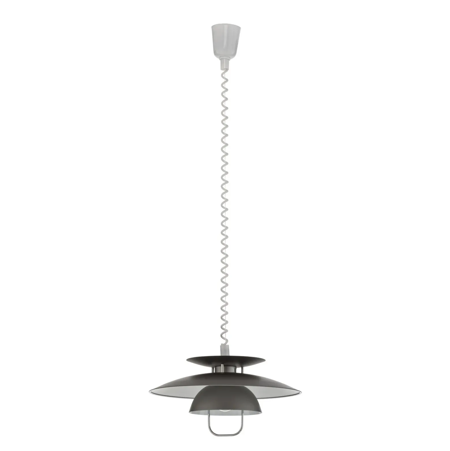 Lámpara colgante Nadija de Lindby, gris, 43 cm, regulable en altura, E27