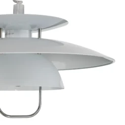 Lámpara colgante Nadija de Lindby, blanca, 43 cm, regulable en altura, E27