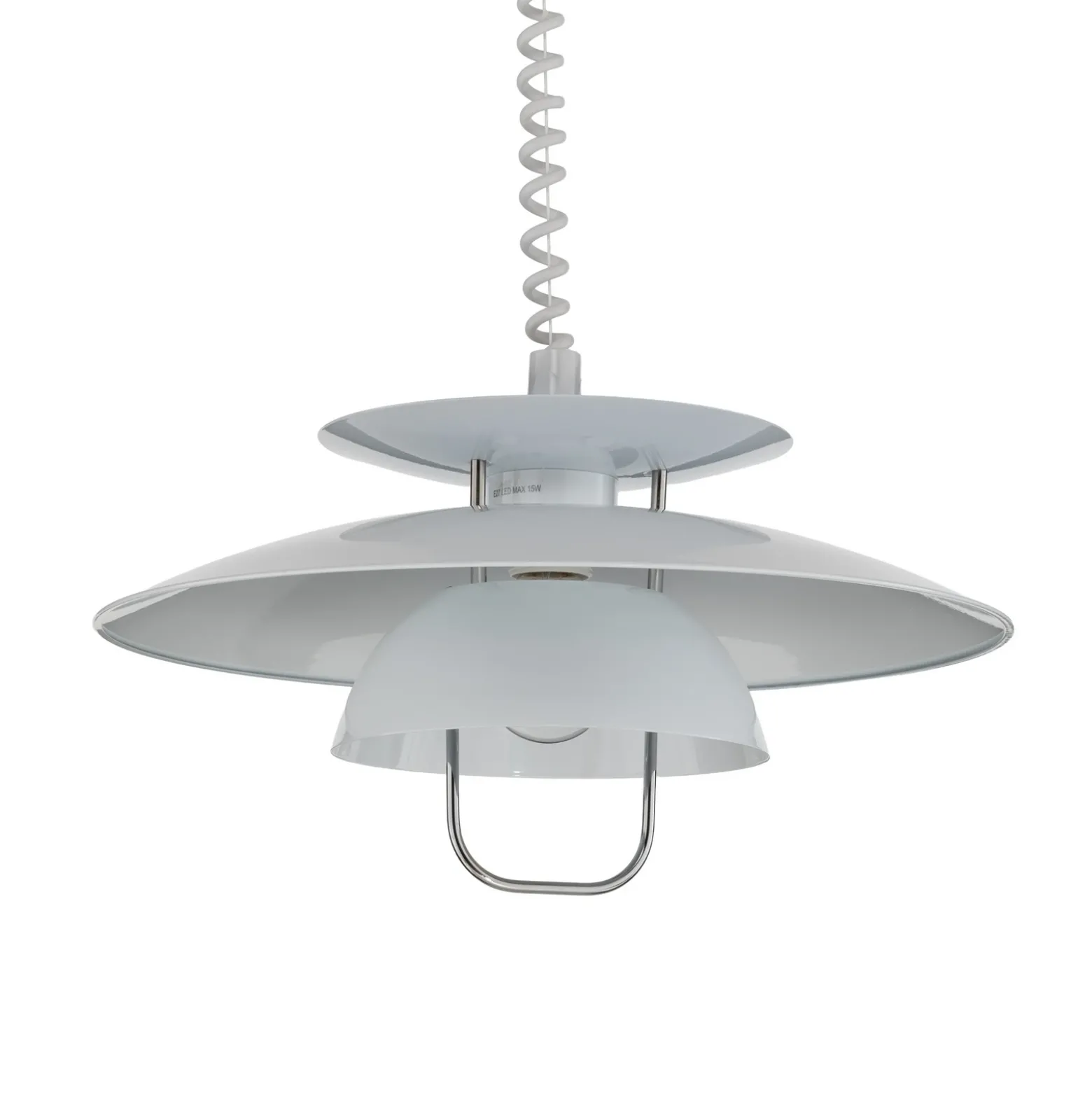 Lámpara colgante Nadija de Lindby, blanca, 43 cm, regulable en altura, E27