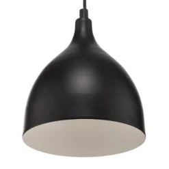 Lámpara colgante Nanu de metal negro 1 luz