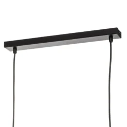 Lámpara colgante Nanu de metal negro con 2 luces