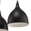 Lámpara colgante Nanu, negro, acero inoxidable, 3 luces