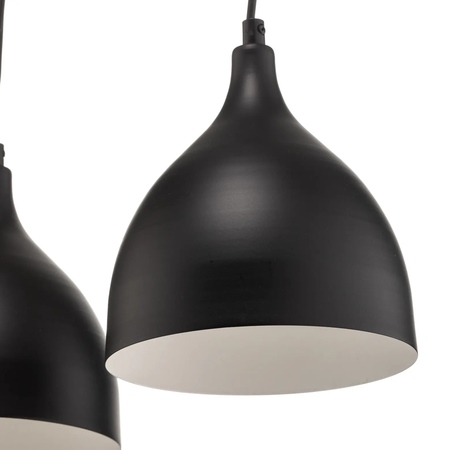 Lámpara colgante Nanu, negro, acero inoxidable, 3 luces