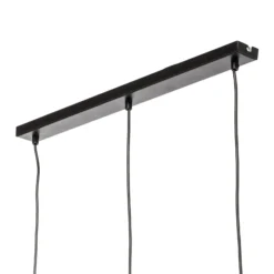 Lámpara colgante Nanu, negro, acero inoxidable, 3 luces