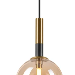 Lámpara colgante Natalia, 1 luz, cristal, dorado