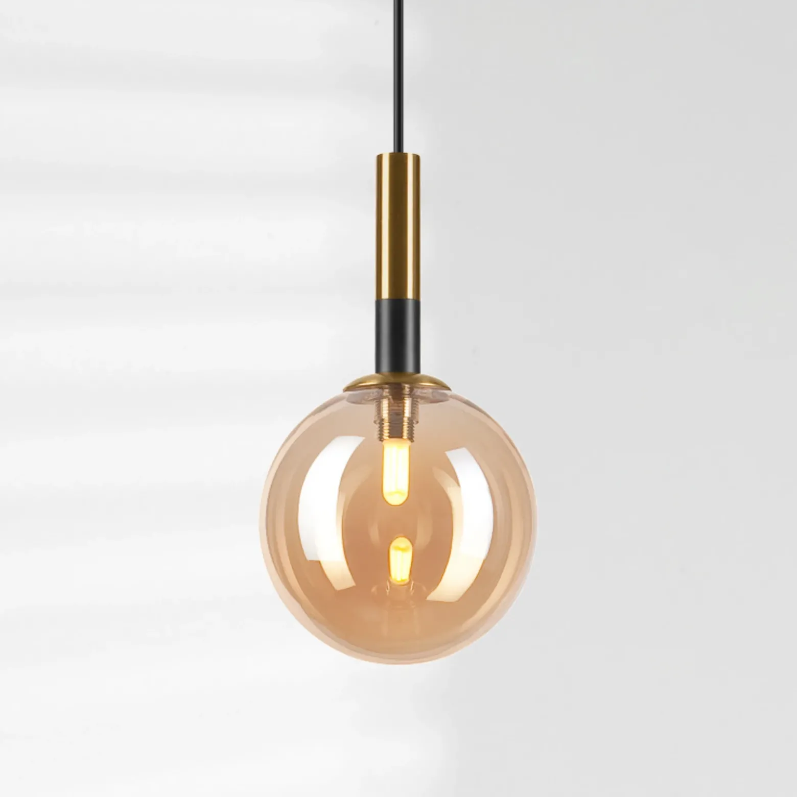 Lámpara colgante Natalia, 1 luz, cristal, dorado