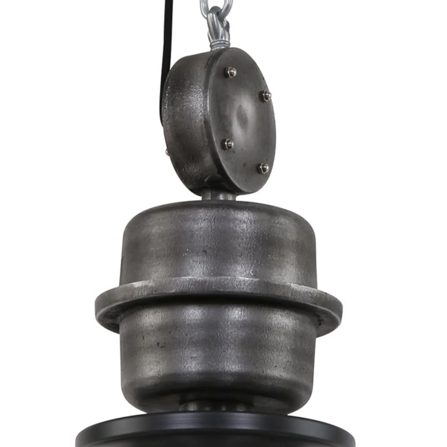 Lámpara colgante negra industrial Bikkel L02