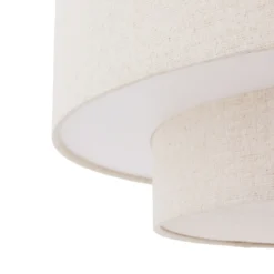 Lámpara colgante Noah Bouclé de Globen Lighting, Ø 50 cm, beige