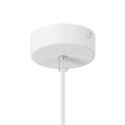 Lámpara colgante Nolan, Ø 11 cm, blanco/roble, metal/madera
