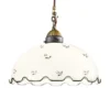 Lámpara colgante Nonna flores Ø 30 cm 1 luz verde