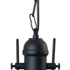 Lámpara colgante Nota, negra, Ø 31 cm, metal, E27