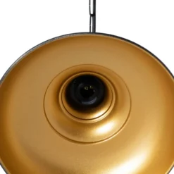 Lámpara colgante Nota, negra, Ø 31 cm, metal, E27