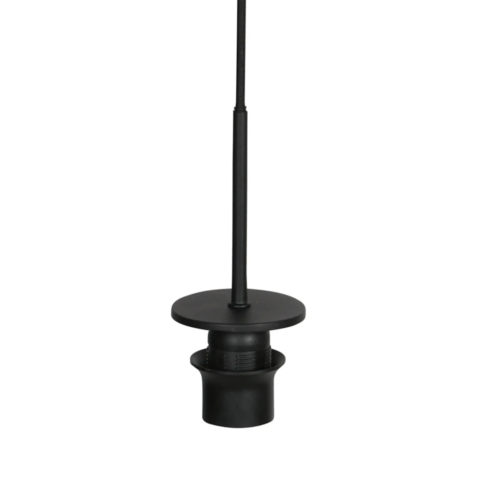 Lámpara colgante NoxLight, 1 luz, negra, con trenzado de bambú