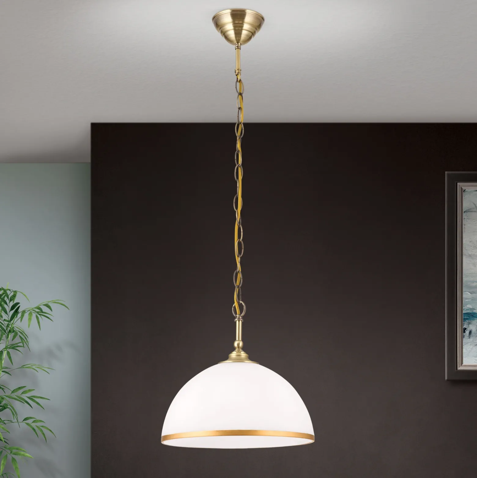 Lámpara colgante Old Lamp suspensión cadena, 1 luz