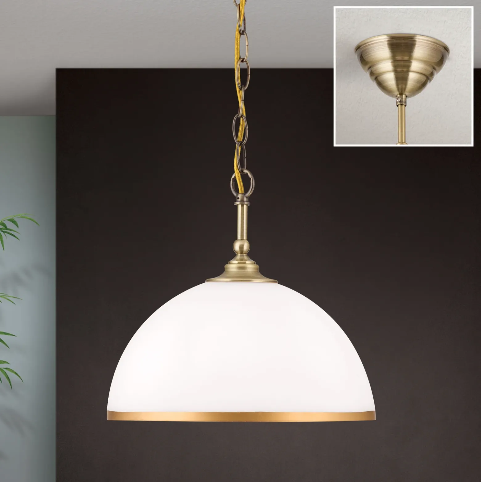 Lámpara colgante Old Lamp suspensión cadena, 1 luz