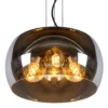 Lámpara colgante Olivia, vidrio de humo, Ø 40 cm