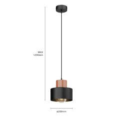Lámpara colgante Olla, 1 luz