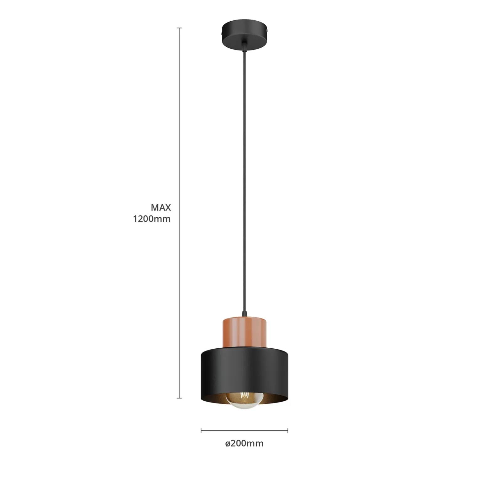 Lámpara colgante Olla, 1 luz