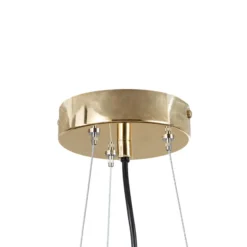 Lámpara colgante Orino, negro/dorado, metal, 7 luces, GU10