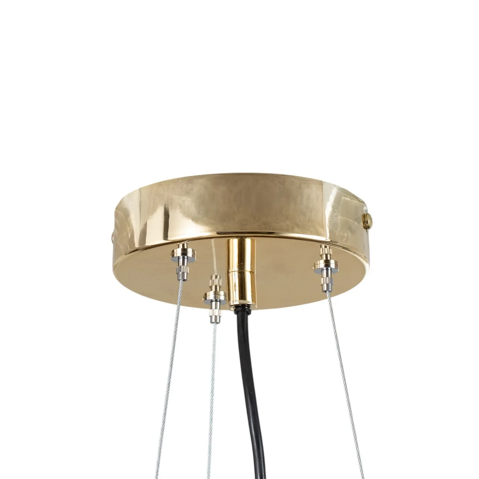 Lámpara colgante Orino, negro/dorado, metal, 7 luces, GU10