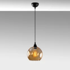 Lámpara colgante Oro 020 1 luz cristal Ø20cm