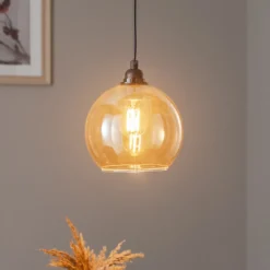 Lámpara colgante Oro 020 1 luz cristal Ø20cm
