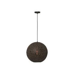 Lámpara colgante Oronero, Ø 30 cm, negro/oro, metal