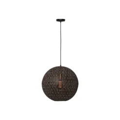 Lámpara colgante Oronero, Ø 40 cm, negro/oro, metal