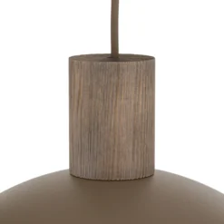 Lámpara colgante Oslo, color arena, metal, Ø 34 cm, E27