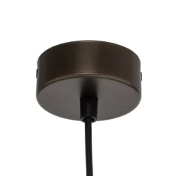 Lámpara colgante Oslo, marrón, metal, Ø 34 cm, E27