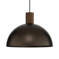 Lámpara colgante Oslo, marrón, metal, Ø 34 cm, E27