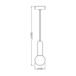 Lámpara colgante OSRAM Decor Concrete Mic, amarilla, hormigón, G9