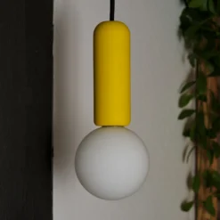 Lámpara colgante OSRAM Decor Concrete Mic, amarilla, hormigón, G9