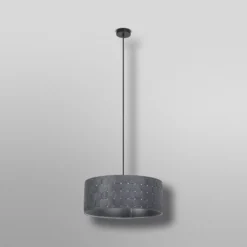 Lámpara colgante OSRAM Decor Felt Weaving, Ø 48 cm, gris, fieltro E27
