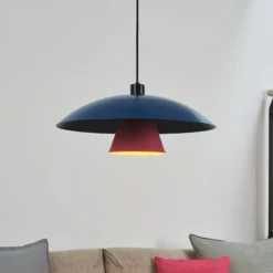 Lámpara colgante OSRAM Decor Flying Mushroom azul/rosa, acero, E27