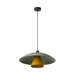 Lámpara colgante OSRAM Decor Flying Mushroom verde/amarillo, acero, E27