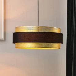Lámpara colgante OSRAM Decor Hornet, negro/dorado, E27