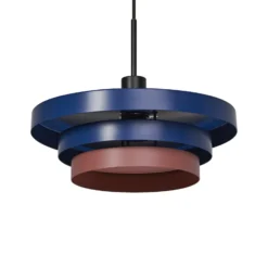 Lámpara colgante OSRAM Decor Layers, azul/rosa, acero, E27