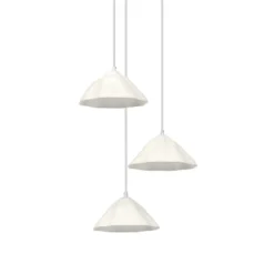 Lámpara colgante OSRAM Decor Lotus Leaf, 3 luces, blanca, de papel, E14