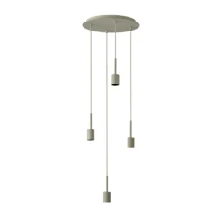 Lámpara colgante OSRAM Decor Needle Plate beige, acero, 4 luces, E27